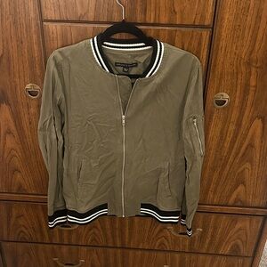 Harlowe & Graham Olive Bomber Jacket